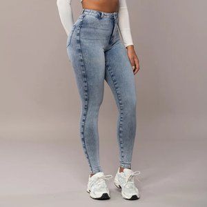 Womens 360 V2 High Waisted Fitjeans - Acid Wash